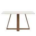 Ver imagem 4 de Mesa de Jantar 135cm Retangular Avena Branco/Canella/Off White Fosco