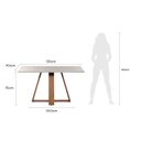 Ver imagem 3 de Mesa de Jantar 135cm Retangular Avena Branco/Canella/Off White Fosco