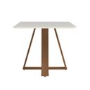 Ver imagem 5 de Mesa de Jantar 160cm Retangular com Vidro Avena Branco/Canella/Off White Fosco