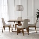 Ver imagem 2 de Mesa de Jantar 135cm Retangular sem Vidro Avena Marrom/Canella