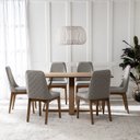 Ver imagem 2 de Mesa de Jantar 160cm Retangular sem Vidro Avena Marrom/Cannela
