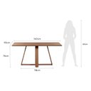 Ver imagem 3 de Mesa de Jantar 160cm Retangular sem Vidro Avena Marrom/Cannela
