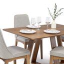 Ver mais imagens de Mesa de Jantar 160cm Retangular sem Vidro Avena Marrom/Cannela