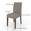 Ver imagem 3 de Kit de 6 Cadeiras Jade com Tecido em Suede Bordado Amendoa/capuccino