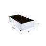 Cama Box Baú Solteiro 88 Tecido Sintético Branco com Colchão Marrocos - Poliéster - Espuma D33 - 3