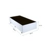Cama Box Baú Solteiro 88 Tecido Sintético Branco com Colchão Marrocos - Poliéster - Espuma D33 - 3