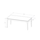 Ver imagem 3 de Mesa de Jantar 135cm com Base em Madeira Natural e Tampo de Vidro Addar Branco/Off White Fosco/Marrom