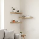 Ver imagem 1 de Kit 3 Paineis de Madeira Natural Eucalipto 1,8x20x40 Cm para Estantes e Armários ? Área Externa