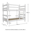 Ver imagem 5 de Beliche - Vira 2 Camas - Com Colchões Inclusos Porto Multimóveis Vcr4159 Branco