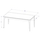 Ver imagem 3 de Mesa de Jantar 180cm com Base de Madeira Natural e Tampo de Vidro Addar