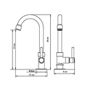Ver imagem 6 de Torneira Lavatório Banheiro Bica Móvel Abs 1095 C-72 ¼ Volta:Cromado