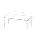 Ver imagem 3 de Mesa de Jantar 160cm com Base de Madeira Natural e Tampo de Vidro Addar Branco/Off White Fosco/Marrom