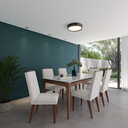 Ver imagem 7 de Mesa de Jantar 160cm com Base de Madeira Natural e Tampo de Vidro Addar Branco/Off White Fosco/Marrom