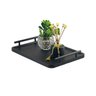 Bandeja Cantinho do Café Decorativa para Servir Bebidas 28x40:preto Fosco/preto Fosco - 5