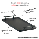 Ver imagem 7 de Bandeja Cantinho do Café Decorativa para Servir Bebidas 28x40:preto Fosco/preto Fosco