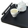 Bandeja Cantinho do Café Decorativa para Servir Bebidas 28x40:preto Fosco/preto Fosco - 2