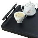 Ver imagem 2 de Bandeja Cantinho do Café Decorativa para Servir Bebidas 28x40:preto Fosco/preto Fosco