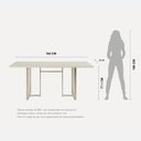 Ver imagem 3 de Mesa de Jantar 160cm e Tampo de Vidro Arcadia