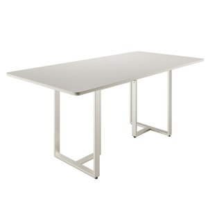 Mesa de Jantar 160cm e Tampo de Vidro Arcadia