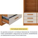 Ver imagem 3 de Guarda-Roupa Solteiro com 2 Portas de Correr e 6 Gavetas 133cm Multimóveis CR35485 Cinamomo/Off