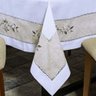 Toalha de Mesa Retangular Ágata 170x270cm - Catran Branca/bege - 3