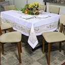 Ver imagem 4 de Toalha de Mesa Retangular Ágata 170x270cm - Catran Branca/bege