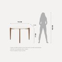 Ver imagem 3 de Mesa de Jantar Redonda 115cm com Vidro Donatella Branco/Off White Fosco/Marrom