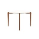 Ver imagem 4 de Mesa de Jantar Redonda 115cm com Vidro Donatella Branco/Off White Fosco/Marrom