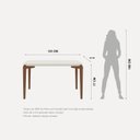 Ver imagem 3 de Mesa de Jantar 135cm Retangular com Vidro Donatella Branco/Off-White Fosco/Marrom