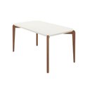 Ver imagem 4 de Mesa de Jantar 160cm Retangular com Vidro Donatella Branco/Off White Fosco/Marrom