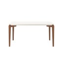 Ver imagem 1 de Mesa de Jantar 160cm Retangular com Vidro Donatella Branco/Off White Fosco/Marrom