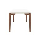 Ver imagem 4 de Mesa de Jantar 180cm Retangular com Vidro Donatella Branco/Off White Fosco/Marrom