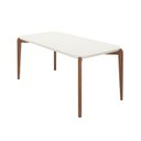 Ver imagem 5 de Mesa de Jantar 180cm Retangular com Vidro Donatella Branco/Off White Fosco/Marrom