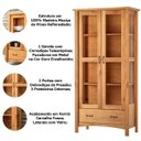 Ver imagem 3 de Buffet Aparador 2 Portas 3 Gav. 120 cm e Cristaleira 2 Portas Bella