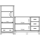 Ver imagem 6 de Buffet Aparador 2 Portas 3 Gav. 120 cm e Cristaleira 2 Portas Bella