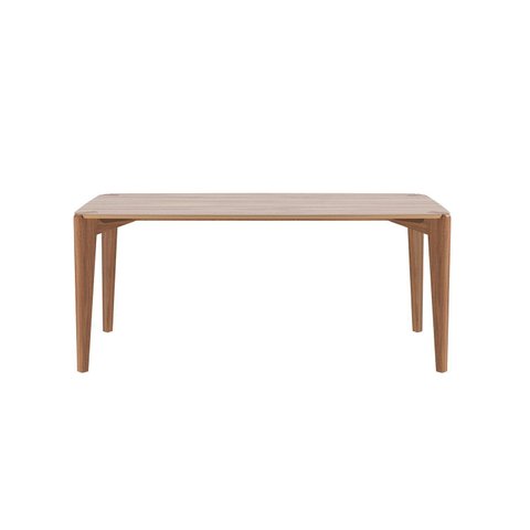 Mesa de Jantar 180cm com Pés de Madeira e Travessa de Aço Harmony Marrom/Canella