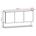 Ver imagem 3 de Armario de Cozinha Suspenso Line 120 Cm com 3 Portas Gris/freijo