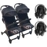 Carrinho para Gêmeos Duolee Duo Preto Cobre + Bebe Conforto - Galzerano - 1