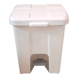 Lixeira Quadrada Plástica com Pedal 60 Litros Jsn Cor:branco - 2