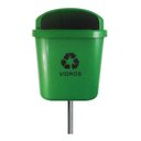 Ver imagem 7 de Cesto Individual Lixeira Coleta Seletiva 40 Litros com Poste Cor:vermelho