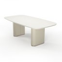 Ver imagem 5 de Mesa para Sala de Jantar com Vidro Lintz Branco/Off White/Champanhe