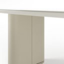 Ver imagem 4 de Mesa para Sala de Jantar com Vidro Lintz Branco/Off White/Champanhe