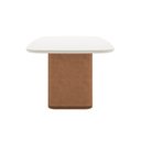 Ver imagem 5 de Mesa para Sala de Jantar com Vidro Lintz Branco/Off White/Caramelo/Canela
