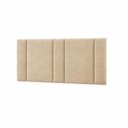 Ver imagem 1 de Cabeceira Cama Box Estofada Casal Queen 1,60 Suede Bege com LED