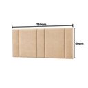 Ver imagem 2 de Cabeceira Cama Box Estofada Casal Queen 1,60 Suede Bege com LED