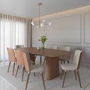 Ver imagem 2 de Mesa de Jantar Lintz Retangular 6 Lugares sem Vidro Marrom/Canella/Caramel
