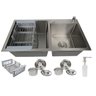 Cuba Gourmet Dupla Quadrada Aço Inox 304 Escovada 78x43cm - 1