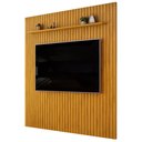 Ver imagem 2 de Painel Ripado para TV 75 pol Sala Quarto 250x240cm Lexa D05 Cedro - Lyam Decor