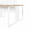 Ver imagem 5 de Conjunto Plataforma de Trabalho 4 Lugares 240cm com Tomadas Bege e Branco