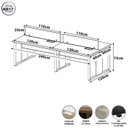 Ver imagem 3 de Conjunto Plataforma de Trabalho 4 Lugares 240cm com Tomadas Bege e Branco